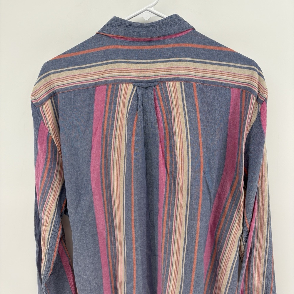 Scotch And Soda Men's Multi Colored Striped XL Organic Cotton Button Up Shirt - Picture 10 of 11
